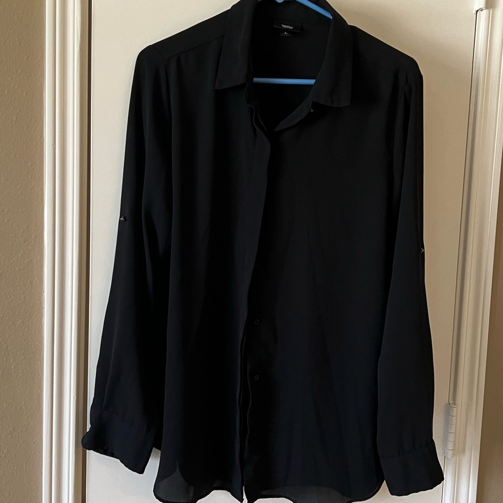 Black Button Up Blouse